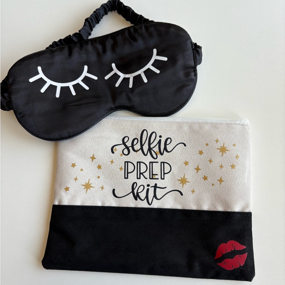 Black and White Selfie Prep Kit with Eye Mask